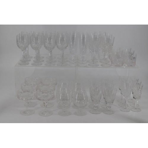 297 - Large quantity of assorted cut glass drinking vessels to include wine glasses, sherry glasses, boxed... 