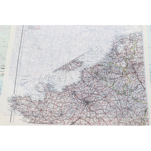 161b - A Campaign Presentation map of Desert Sabre, 90-91 together with an RAF (type) silk map of Europe.