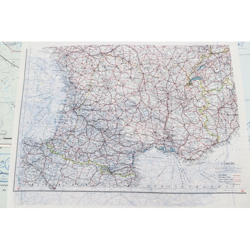 161b - A Campaign Presentation map of Desert Sabre, 90-91 together with an RAF (type) silk map of Europe.