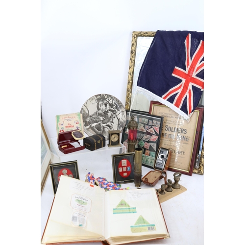 53a - A selection of collectors items to include vintage christmas decorations, stamps, Super 8 Noris came... 