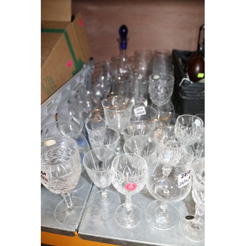 275a - Selection drinking glasses to include London, Bohemia, Royal Albert, Edinburgh etc