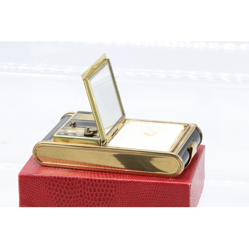 56 - Art Deco style musical cigarette case, compact and lipstick