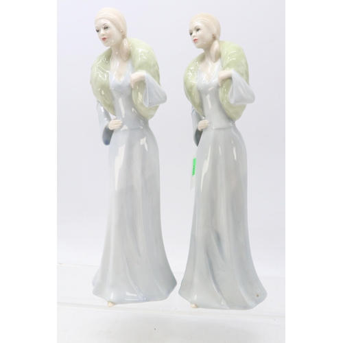 354 - Two Royal Doulton Reflections figurines of Chic HN2997