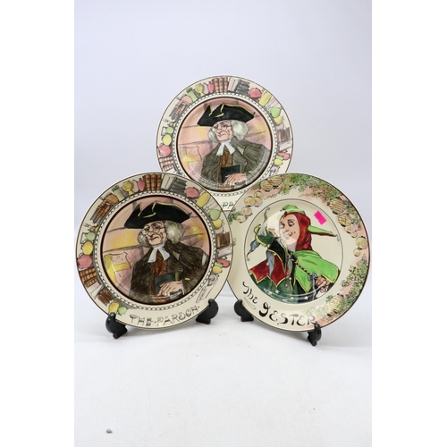 512 - 9 Royal Doulton plates to include two the Parson D6280, two The Square D6284, two The Admiral D6278 ... 