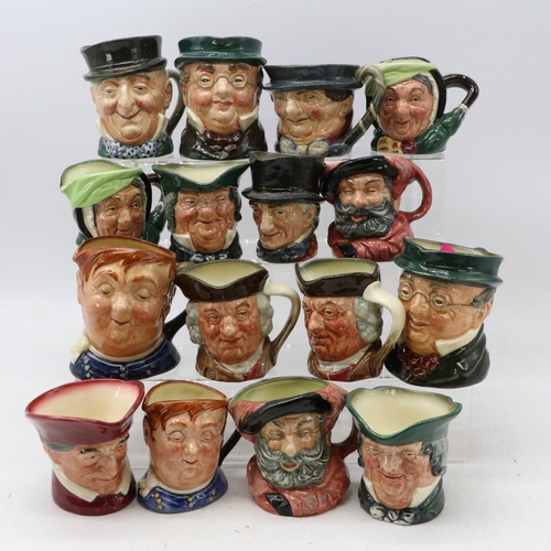 536 - A good selection of Royal Doulton dickensian small toby jugs