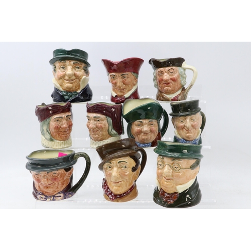 536 - A good selection of Royal Doulton dickensian small toby jugs