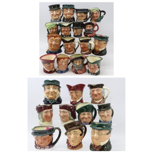 536 - A good selection of Royal Doulton dickensian small toby jugs