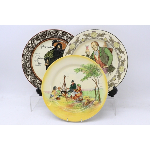 537 - A quantity of Royal Doulton decorative plates in various patterns including the old wife,  Poppy fie... 