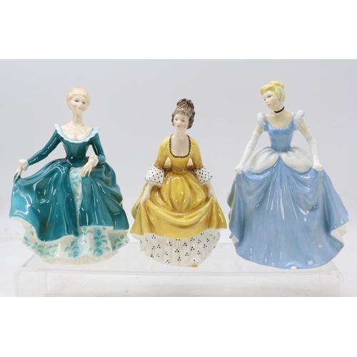 548 - Three Royal Doulton figurines Janine HN2461, Coralie HN2307 and Cinderella HN3677