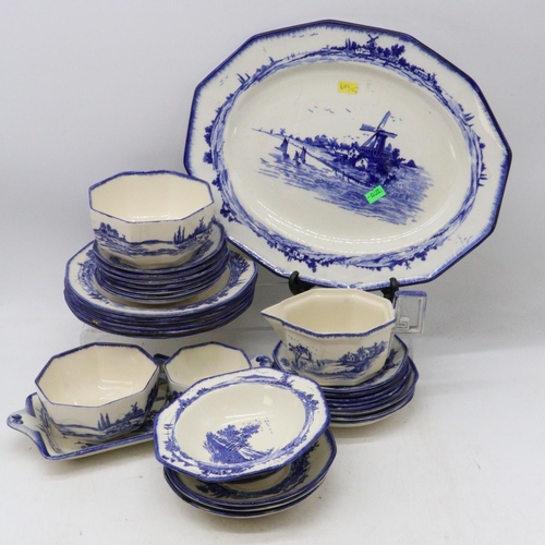 704 - A selection of Royal Doulton Norfolk Pattern tableware to include Teapot, cups, saucers, sideplates ... 