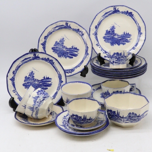 704 - A selection of Royal Doulton Norfolk Pattern tableware to include Teapot, cups, saucers, sideplates ... 