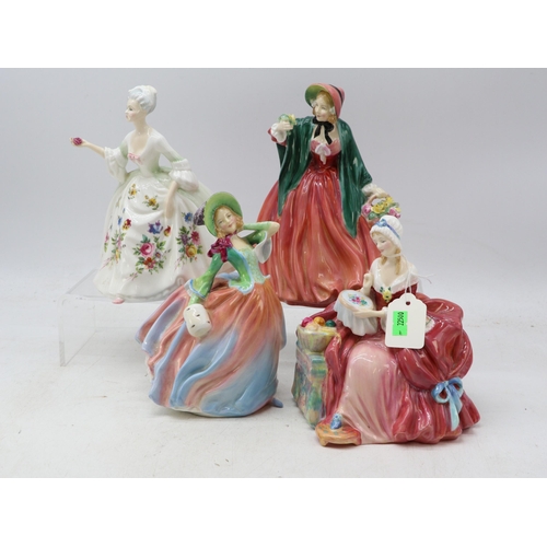 705 - Royal Doulton figurines to include HN1901 Penelope, HN1911 Autumn Breezes, HN2468 Diana and HN1949 L... 