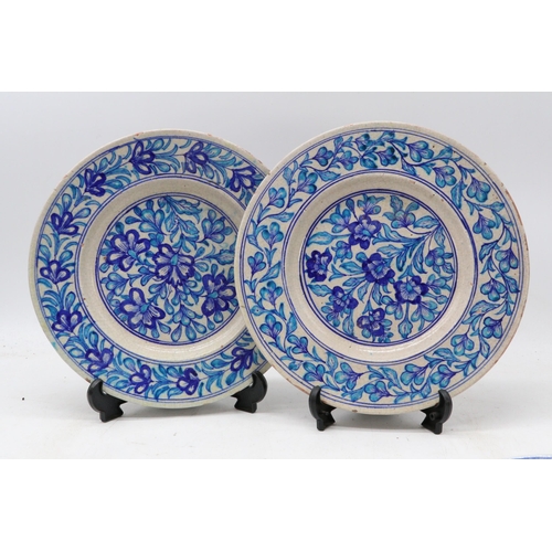 717 - A pair of continental porcelain wall pockets, antique and later chinese and other decorative plates ... 