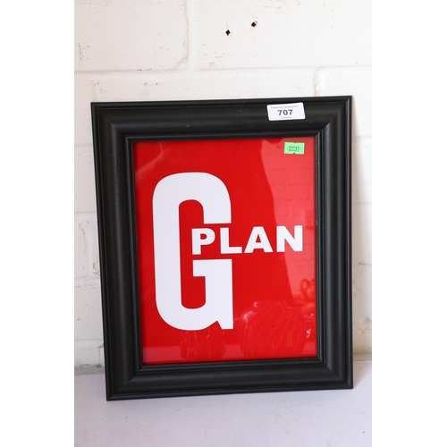 707 - Applied lettering framed sign 