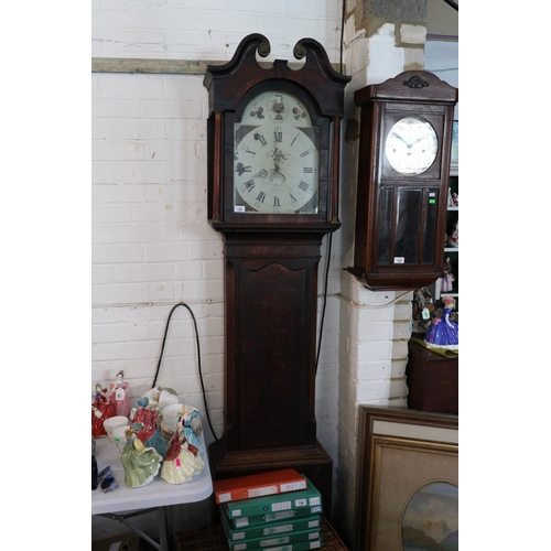 728 - Antique, longcase clock 30 hour clock. Smith Alfretone, with one weight.