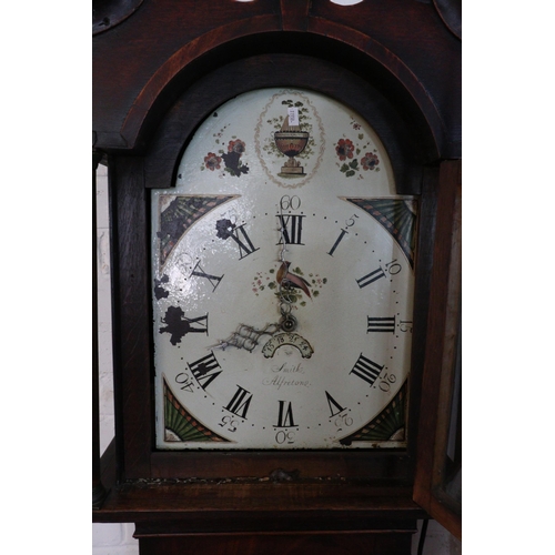 728 - Antique, longcase clock 30 hour clock. Smith Alfretone, with one weight.