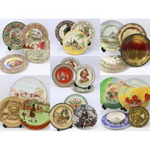 537 - A quantity of Royal Doulton decorative plates in various patterns including the old wife,  Poppy fie... 