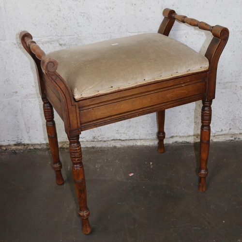 23 - Upholstered piano stool