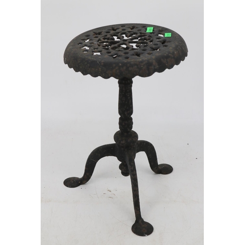 38 - Small cast black painted milking? stool.
