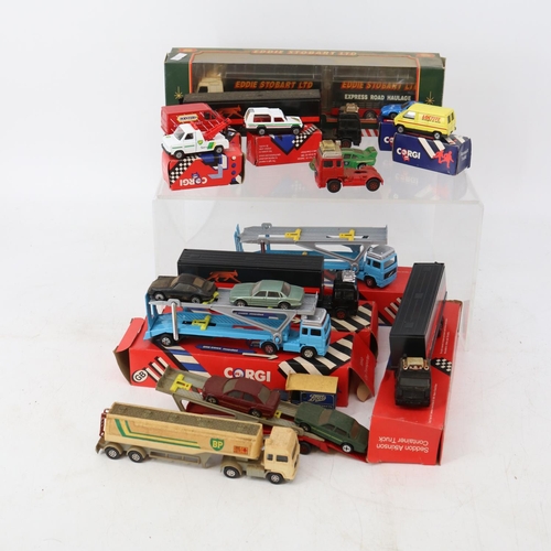 76 - Selection of boxed Corgi Juniors and loose diecast together with Eddie Stobarts.