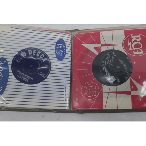 82 - Vintage singles booklet with a collection of mainly 60's singles many in sleeves. - inside lot 80