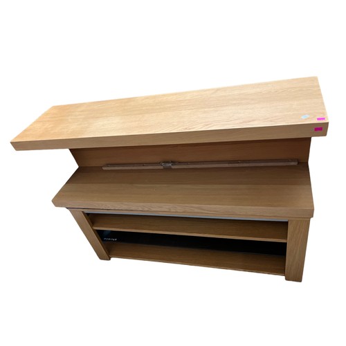 116 - A contemporary media unit that doubles as a console table. It measures approx’ 128w x 35D x 90cmH