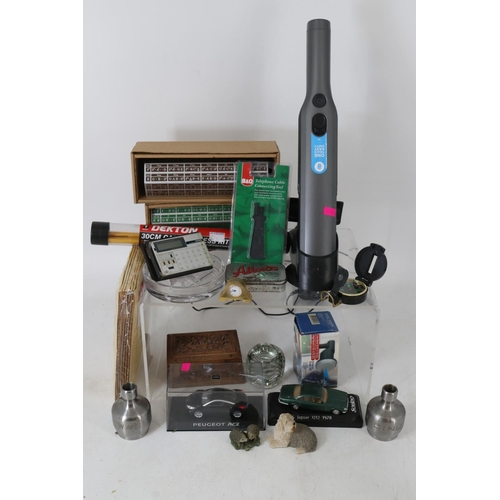 132 - A mixed lot containing clock and barometer, steam mop, headphones etc.. TRADE - SPARES OR REPAIRS in... 