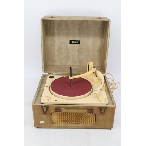 145 - Vintage Volmar portable record player. (trade, spares and repairs)