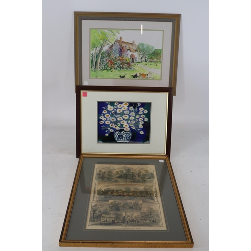 169 - Selection of framed pictures to include Ascot Heath Races, Emille Bellet, Oriental etc.