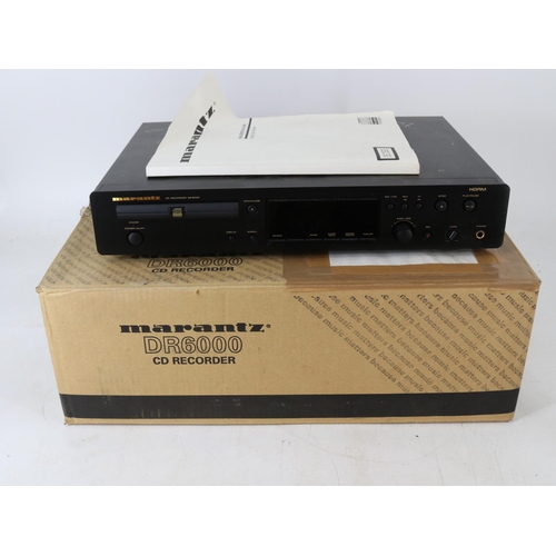 199 - A Marantz CD recorder DR6000 with instructions and box and a Pioneer CT-W851R double cassette player... 