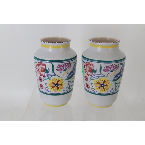 266 - Pair of Poole pottery floral decorated vases (inspect)