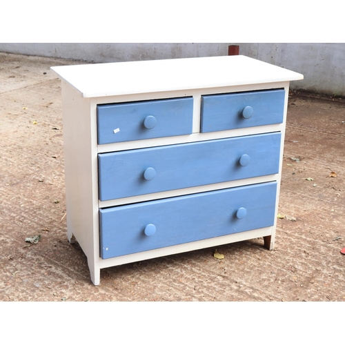 274 - Rough painted two over two chest of drawers