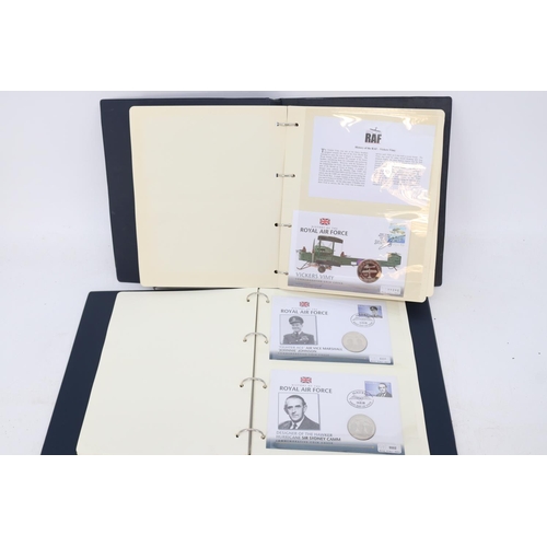 276 - Two folders consisting of the history of RAF Mint stamp and coin collection