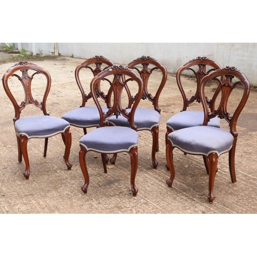 279 - Victorian, mahogany set of six dining chairs