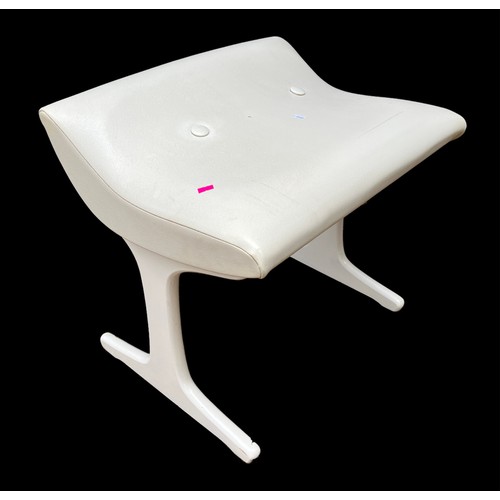 292 - Mid century Austinsuite (?) dressing table stool in white (upholstery does not conform to the 1988 f... 