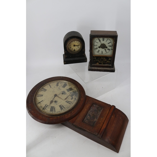 317 - Three clocks including a wall clock