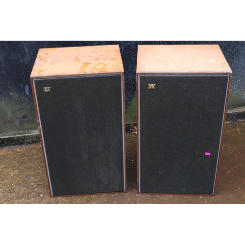 340 - A pair of vintage Wharfdale Dovedale III speakers. Untested - TRADE - SPARES OR REPAIRS.