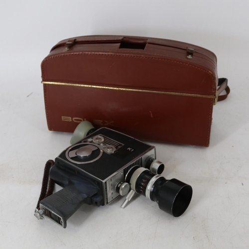 407 - A cased Bolex K1 cine camera, cased Sony Video 8 AF, Camlink VMX 2000 video editor, and two splicers... 