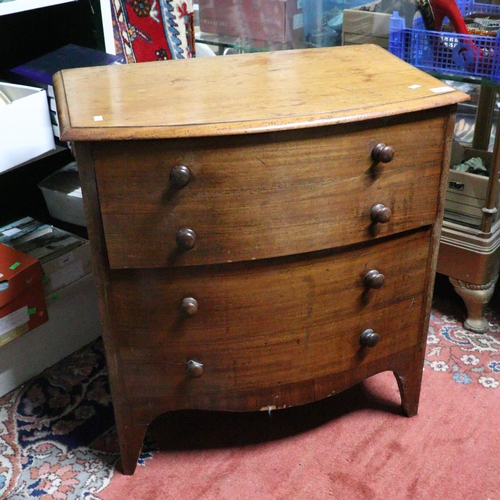 492 - Antique small commode disguised as a chest of drawers.