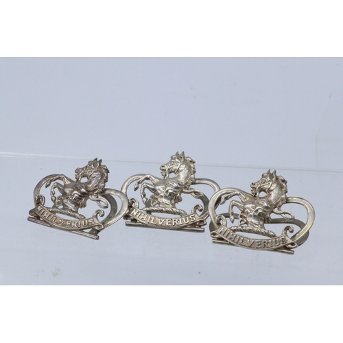 40 - Silver hallmarked menu holders 