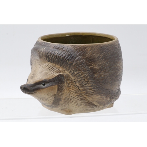 72 - A Poole Pottery stoneware hedgehog planter (Impressed Poole England)