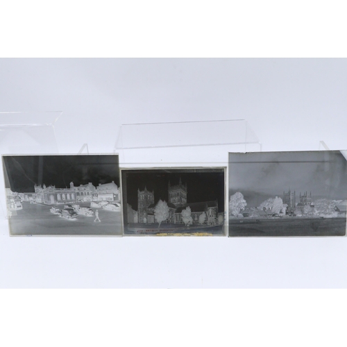 135 - A selection of Wimborne glass negative plates and magic lantern slides including Kaiser Officers at ... 