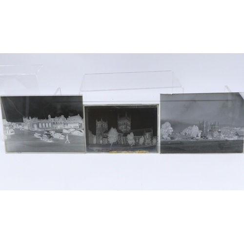 135 - A selection of Wimborne glass negative plates and magic lantern slides including Kaiser Officers at ... 