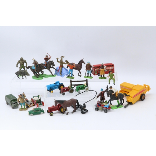 154 - A selection of vintage Britains tractors, other diecast to include Corgi, Dinky only fools and horse... 