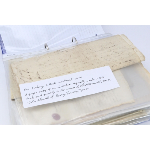 164 - 1625-1846 extremely well document selection of indentures, deeds, documents - relating to or mention... 