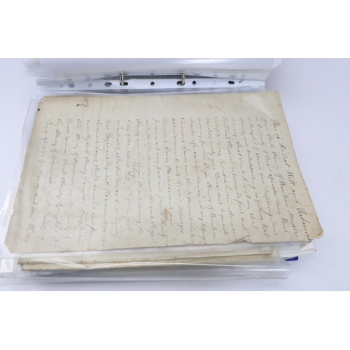 164 - 1625-1846 extremely well document selection of indentures, deeds, documents - relating to or mention... 