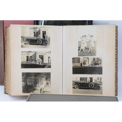 436 - Two vintage photograph albums associated with the Nevile Wilkinson family featuring stuck in photogr... 