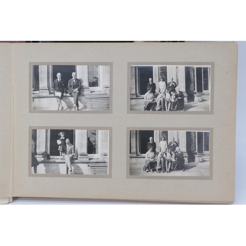 436 - Two vintage photograph albums associated with the Nevile Wilkinson family featuring stuck in photogr... 