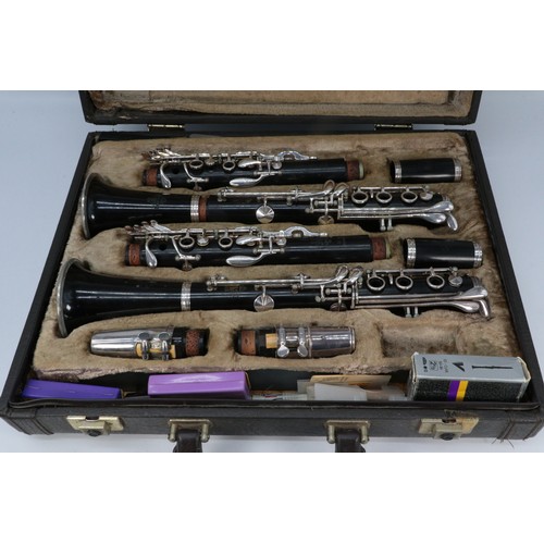 128a - Cased A and B flat le blanc clarinets