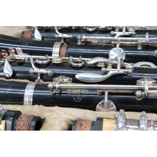 128a - Cased A and B flat le blanc clarinets